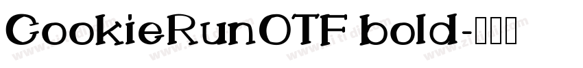 CookieRunOTF bold字体转换